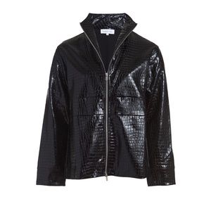 NWT DUETTE NYC Vegan Leather Embossed Jacket - "The Laight"